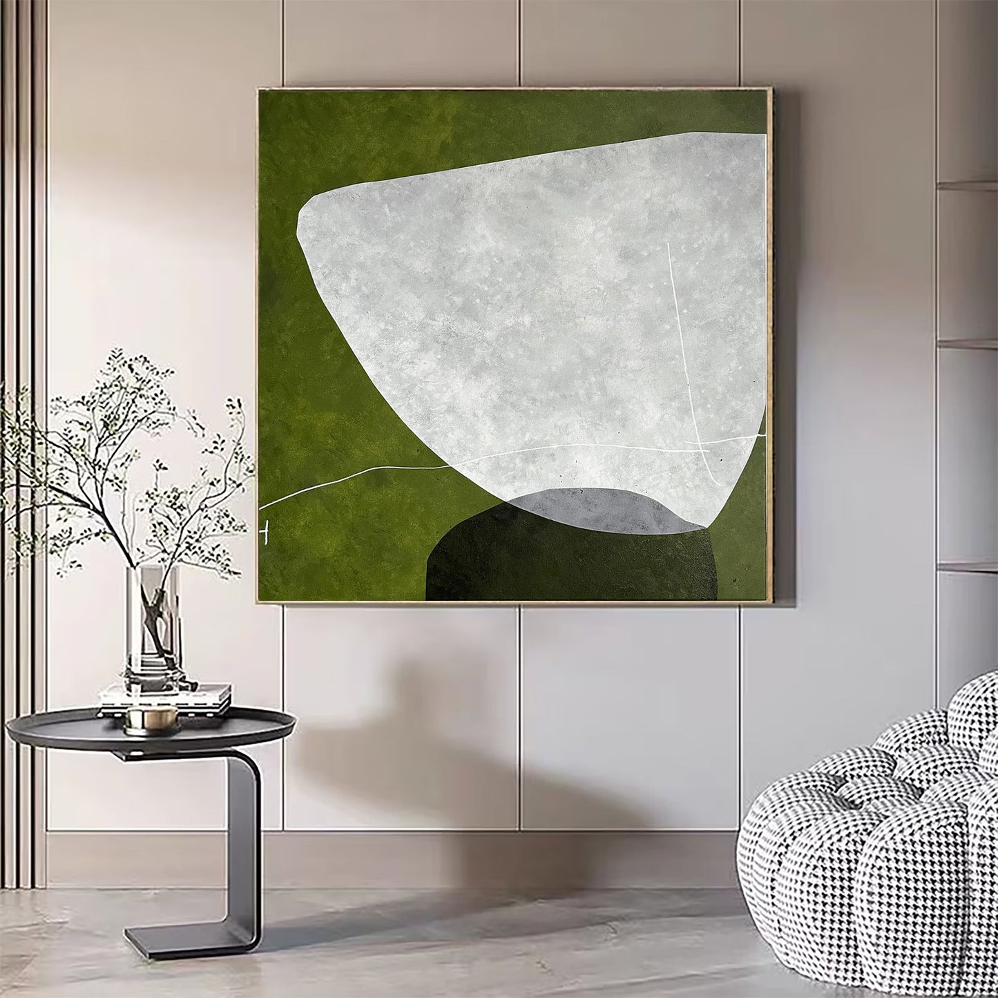 Modern Geometric Mid-Century Painting #MCP 02