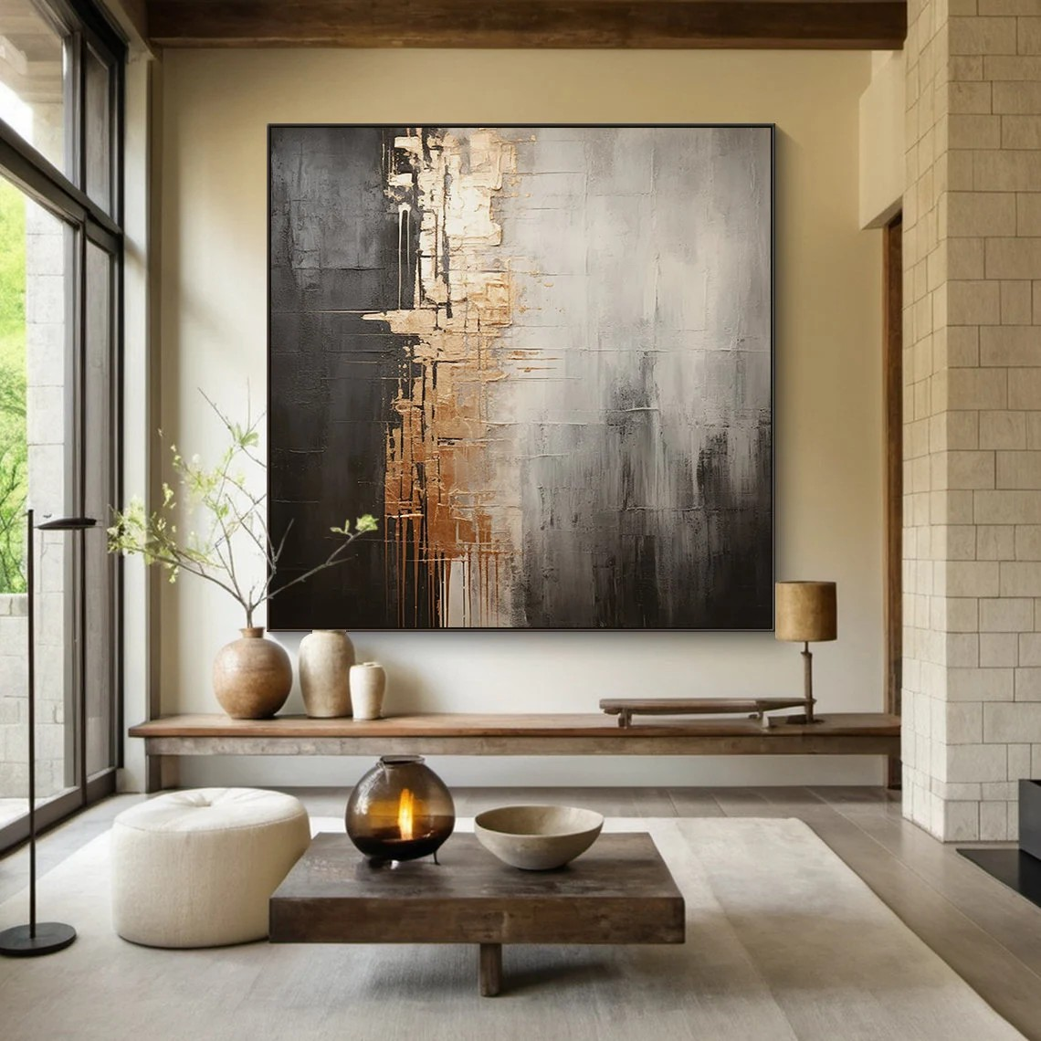 Textured Gold & Black Art | Modern Luxury Wall Decor