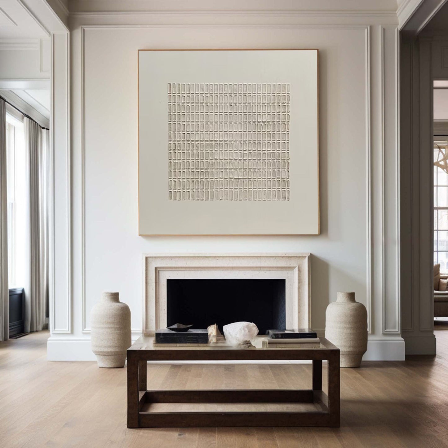 Modern Minimalist Zen Grid Art