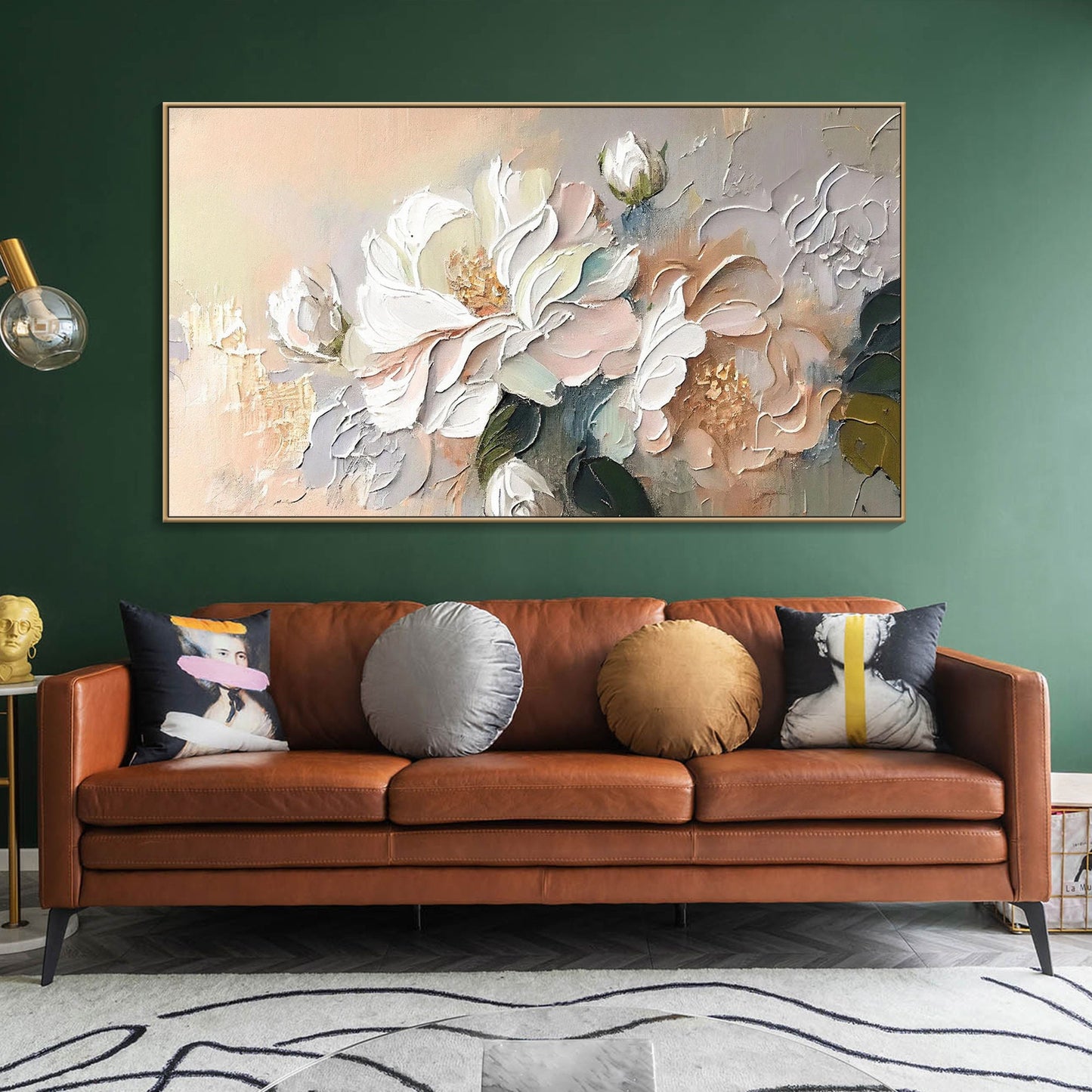 Original 3D Floral Canvas | Soft Abstract Flower Art | Spring Textured Wall Decor