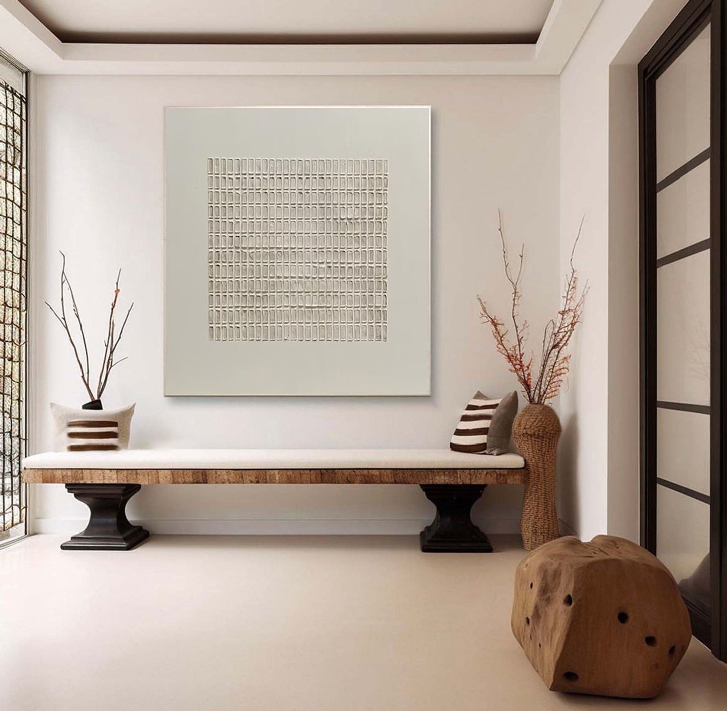 Modern Minimalist Zen Grid Art