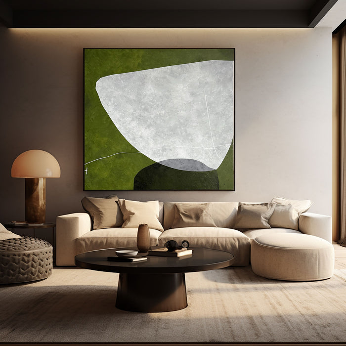 Modern Geometric Mid-Century Painting #MCP 02