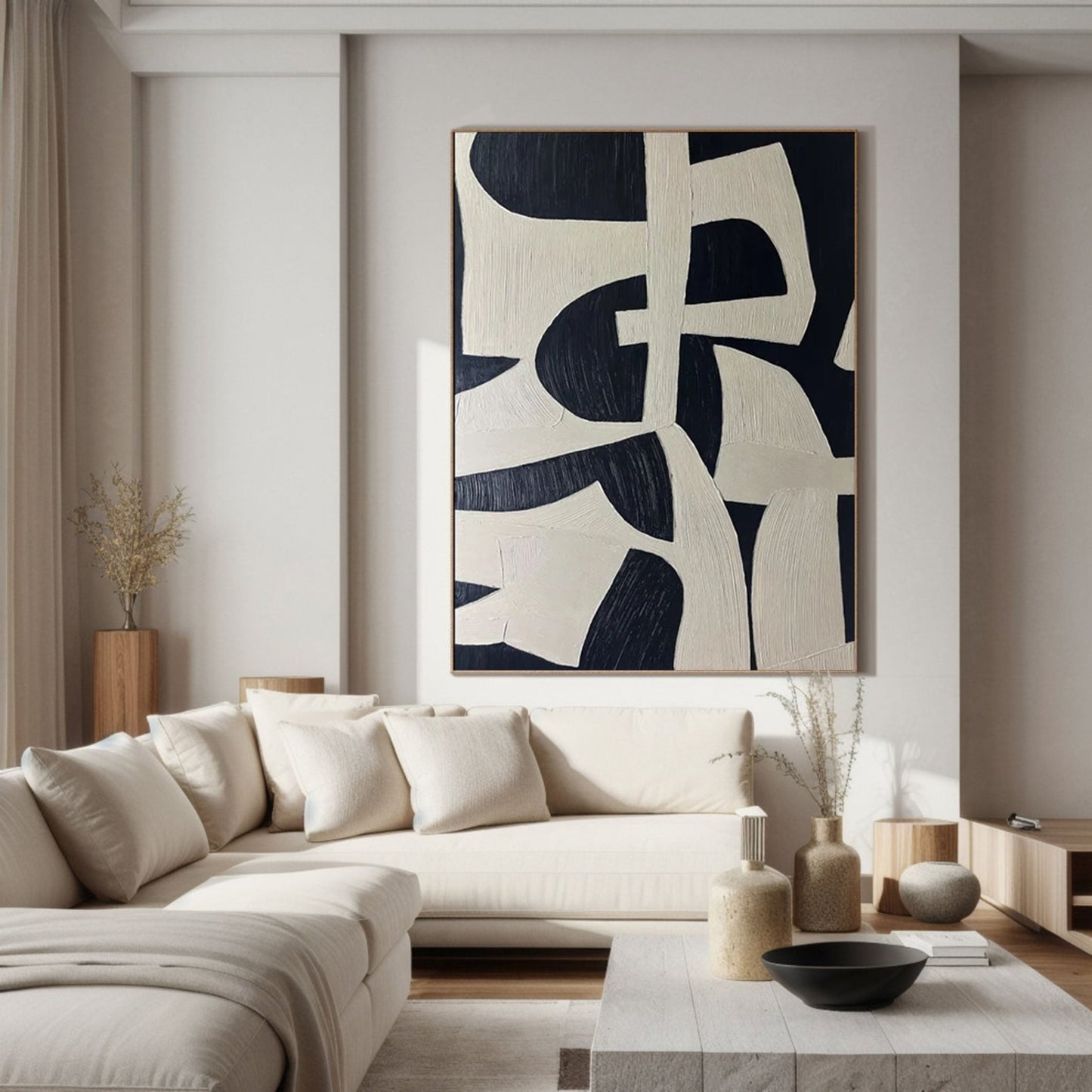Abstract Neutral Canvas | Wabi-Sabi Soft Tone Art