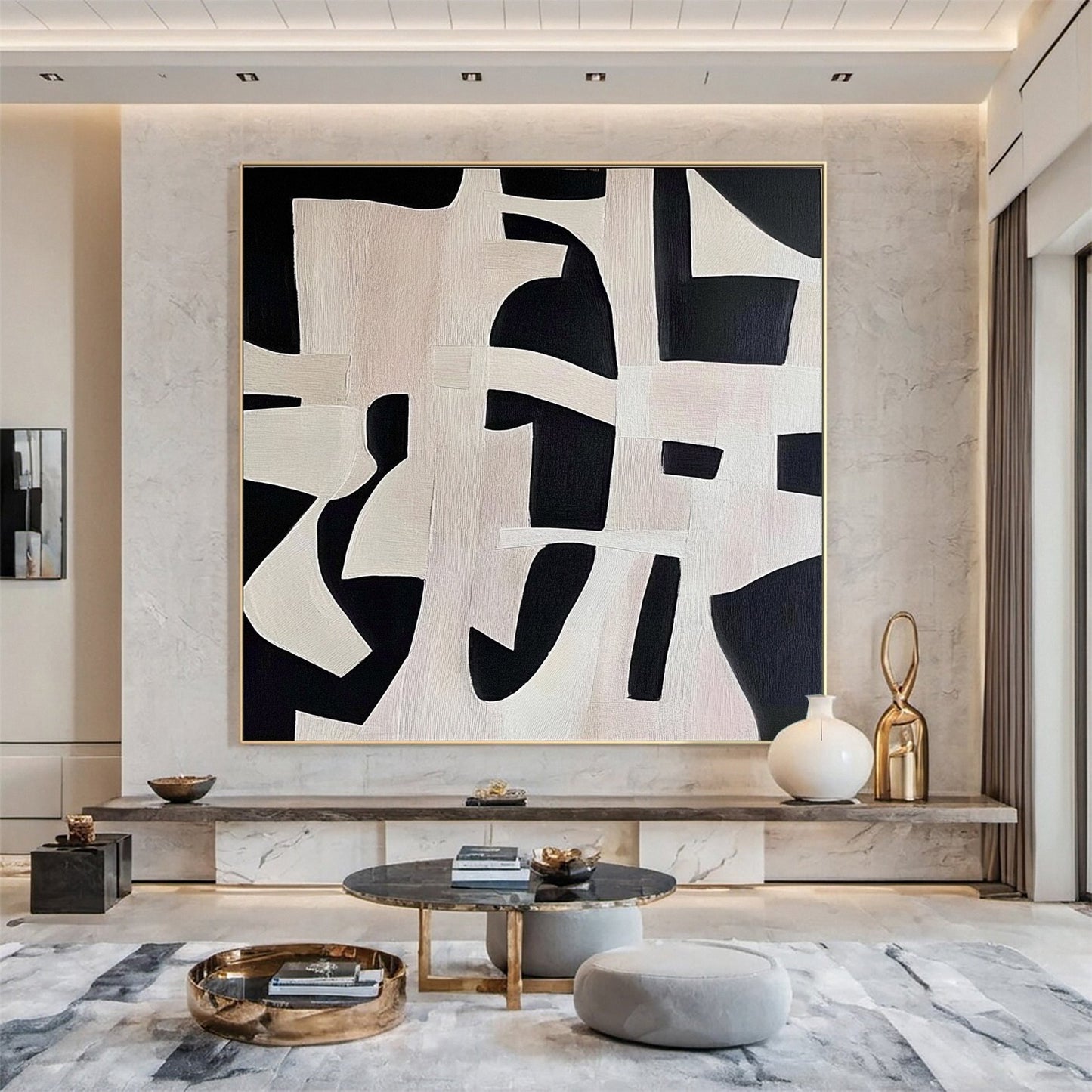 Abstract Neutral Canvas | Wabi-Sabi Soft Tone Art