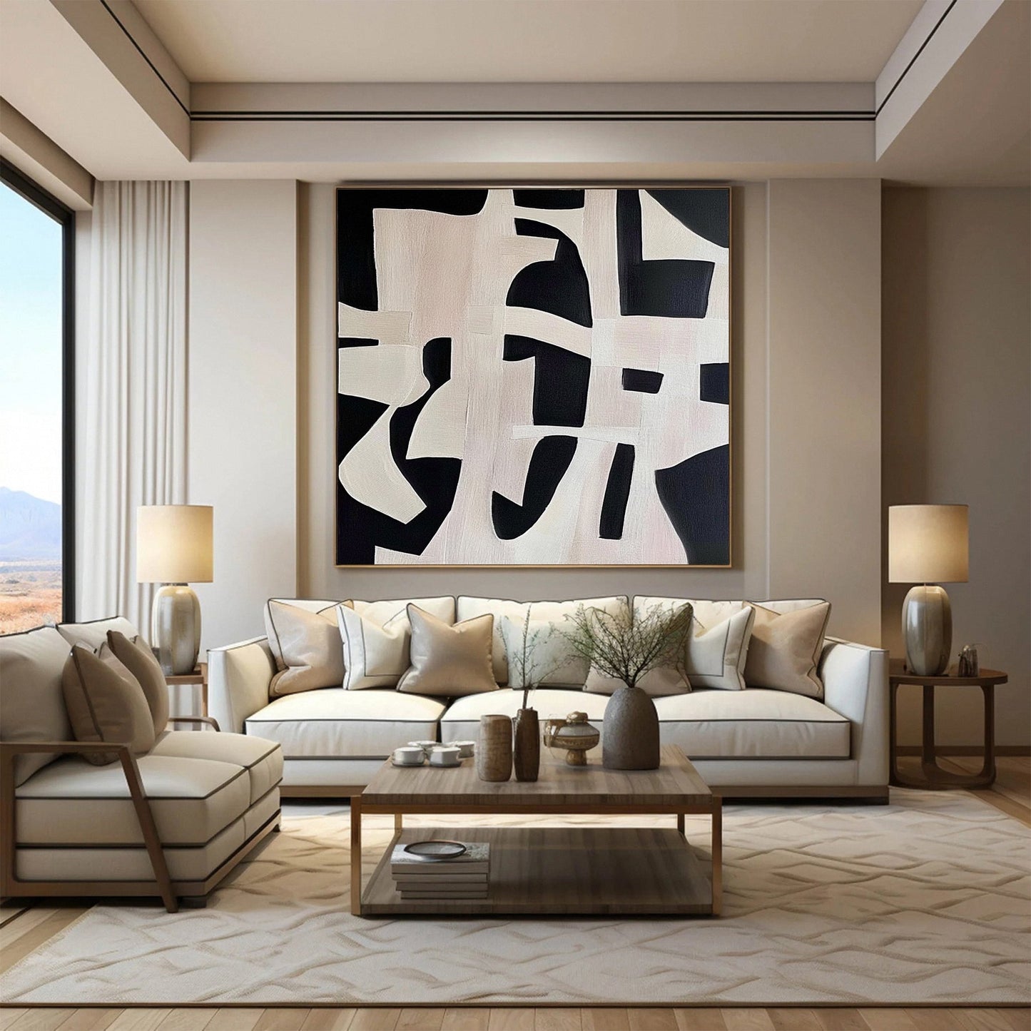 Abstract Neutral Canvas | Wabi-Sabi Soft Tone Art