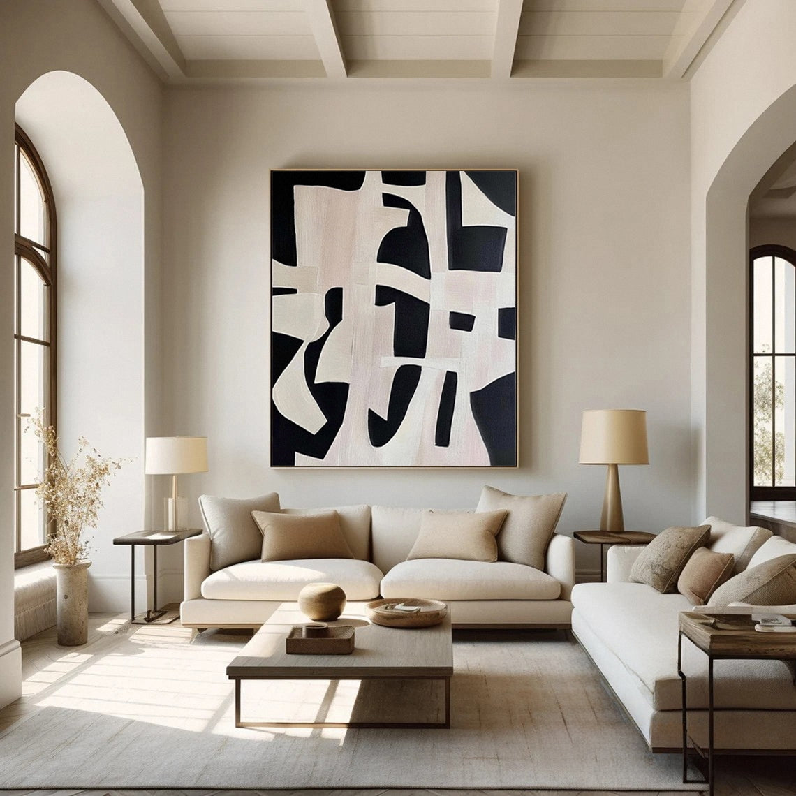 Abstract Neutral Canvas | Wabi-Sabi Soft Tone Art