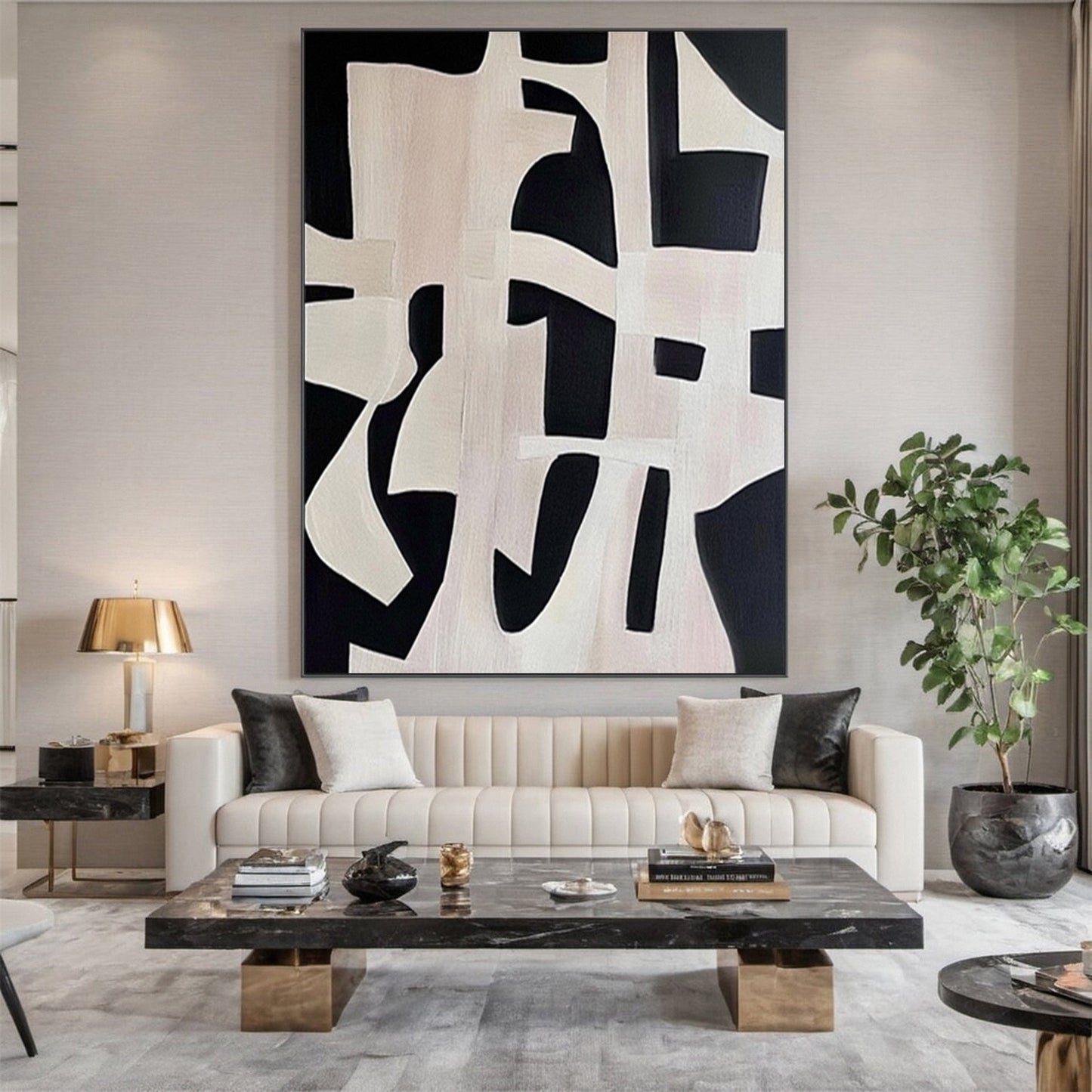 Abstract Neutral Canvas | Wabi-Sabi Soft Tone Art