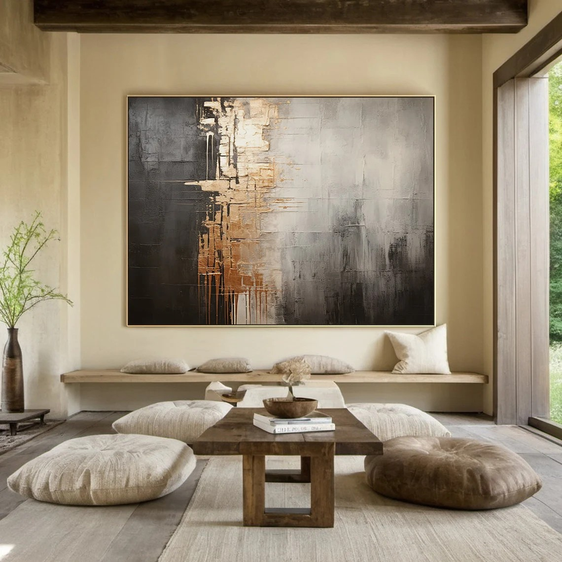 Textured Gold & Black Art | Modern Luxury Wall Decor