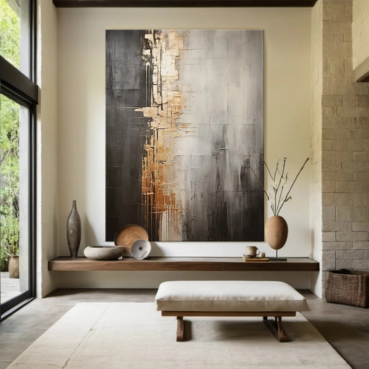 Textured Gold & Black Art | Modern Luxury Wall Decor