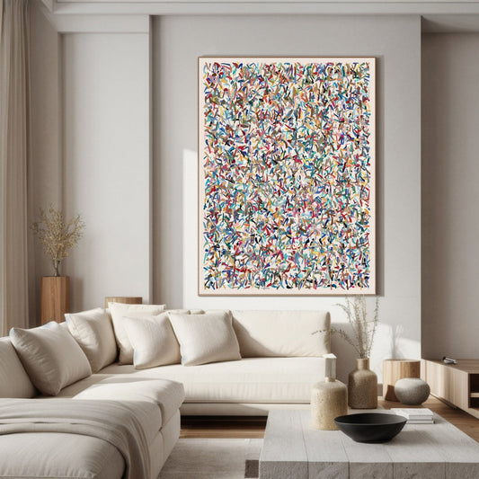 Intricate Chaos Abstract Colorful Canvas Wall Art